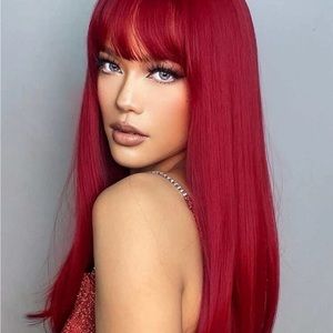 💖SOLD💖 RED WIG WITH BANGS STRAIGHT